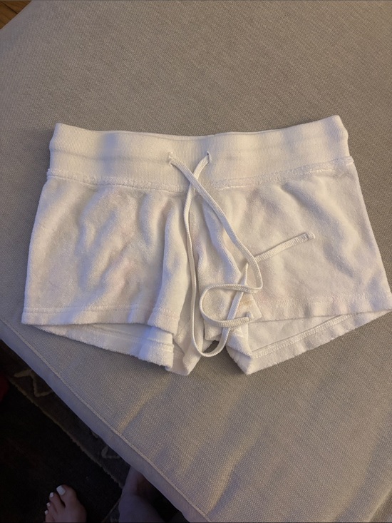 Hard Tail Pants - Hard Tail White  Terry Cloth Drawstring Lounge Shorts